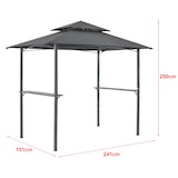 thumbnail of Helloshop26 - Tonnelle de barbecue 250 x 241 x 151 cm anthracite gris foncé 03_0008738