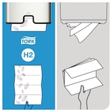 thumbnail of TORK Xpress® | Toalla de Mano de Papel Entreplegada Extrasuave Blanco H2, Premium, QuickDry, 2 capas (cod.100297) - Caja 2100 ud.