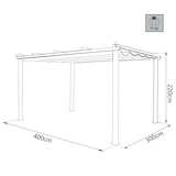 thumbnail of ARON gazebo da giardino 3x4 in alluminio colore Antracite