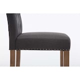 thumbnail of Décoshop26 - Tabouret de bar chaise haute avec dossier capitonné tissu gris foncé et pieds en bois clair 10_0000075