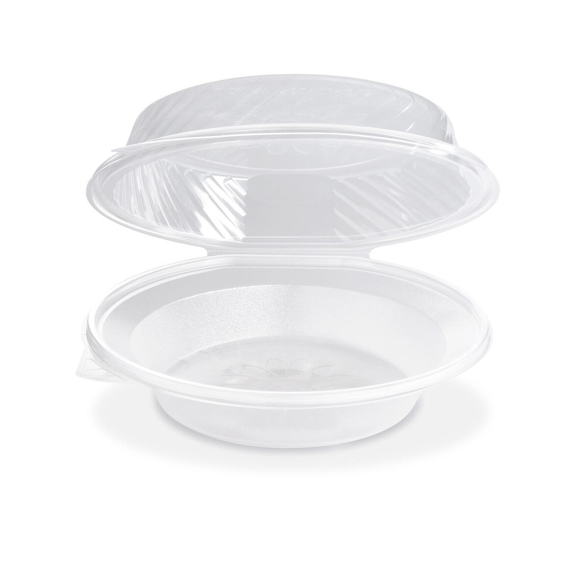 25x Salatschalen klar mit angehängtem Domdeckel 1700ml PP