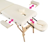 thumbnail of Helloshop26 - Opklapbare massagetafel met 2 delen 7,5 cm dik beige 2008132