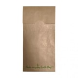 thumbnail of Porta cubiertos papel kraft "Make everyday earth day" 105 x 215 mm (1.000 uds)