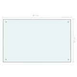 thumbnail of vidaXL Küchenrückwand Weiß 80x50 cm Hartglas