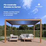 thumbnail of LuminaHaven Pergola 3x4 verzinkter, holzfarbener Stahl Schwarz