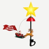 thumbnail of WellHome - Estrela de Natal LED para o topo da árvore com música e trenó giratório