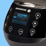 thumbnail of REISHUNGER Digitaler Reiskocher & Dampfgarer Schwarz | 1,5 L bis 8 Personen | Warmhaltefunktion, Timer & Premium Innentopf | 12 Programme