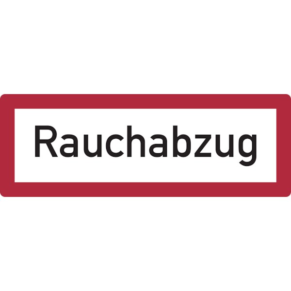 Feuerwehrschild, Rauchabzug - DIN 4066 - 210x74 mm Folie selbstklebend