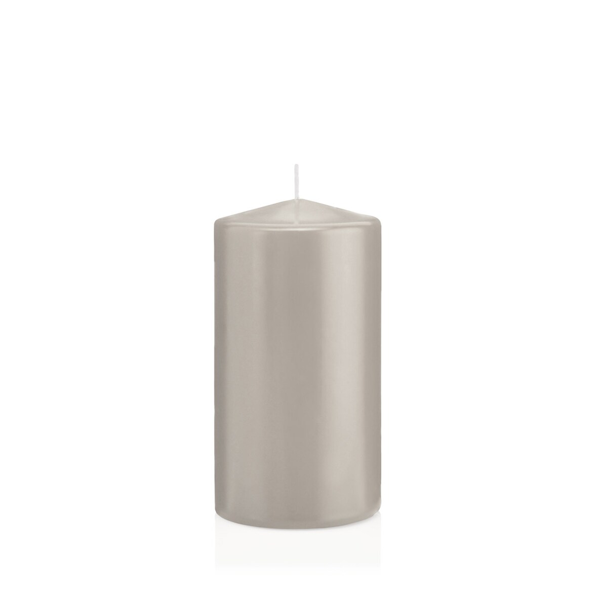 Stumpenkerzen Zinn Grau Ø 78 x 150 mm, 8 Stück
