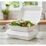 thumbnail of MONOUSO - Suikerriet Gescharnierd Container "Menu Box" wit 26x16x6cm (250 stuks)