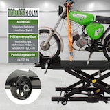 thumbnail of Motorradhebebühne hydraulisch 360 kg Breite 47 cm kleine Montagebühne Heber Motoradlift in Schwarz