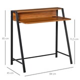 thumbnail of Escritorio Mesa de Ordenador 84x45x85 cm con Encimera de Madera y Patas de Metal Estilo Moderno para Oficina Estudio Dormitorio Carga 20 kg