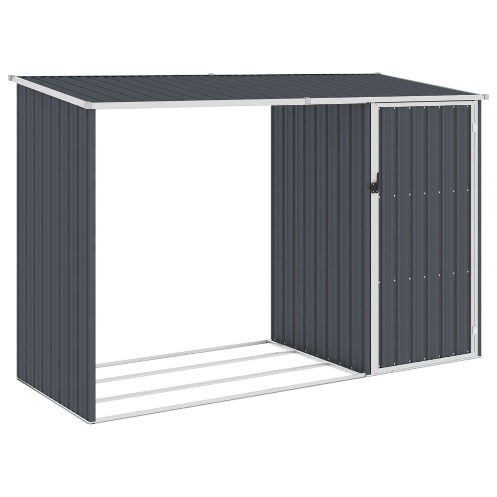 Abri à bois de jardin Anthracite 245x98x159 cm Acier galvanisé Modèle Atlas Advance