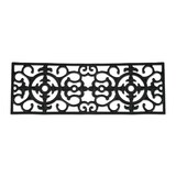 thumbnail of Relaxdays Fußmatte Gummi, 75 x 25 cm, wetterfest, rutschfest, Türvorleger innen & außen, Gummimatte Ornamente, schwarz