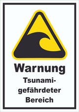 thumbnail of Schild Warnung Tsunami-gefährdeter Bereich A2 (420x594mm)