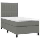 thumbnail of vidaXL Boxspringbett mit Matratze & LED Dunkelgrau 100x200 cm Stoff