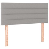 thumbnail of vidaXL LED Kopfteil Hellgrau 100x5x78/88 cm Stoff