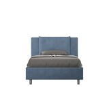 thumbnail of Letto una piazza e mezza con rete imbottito 120x190 microfibra blu Appia