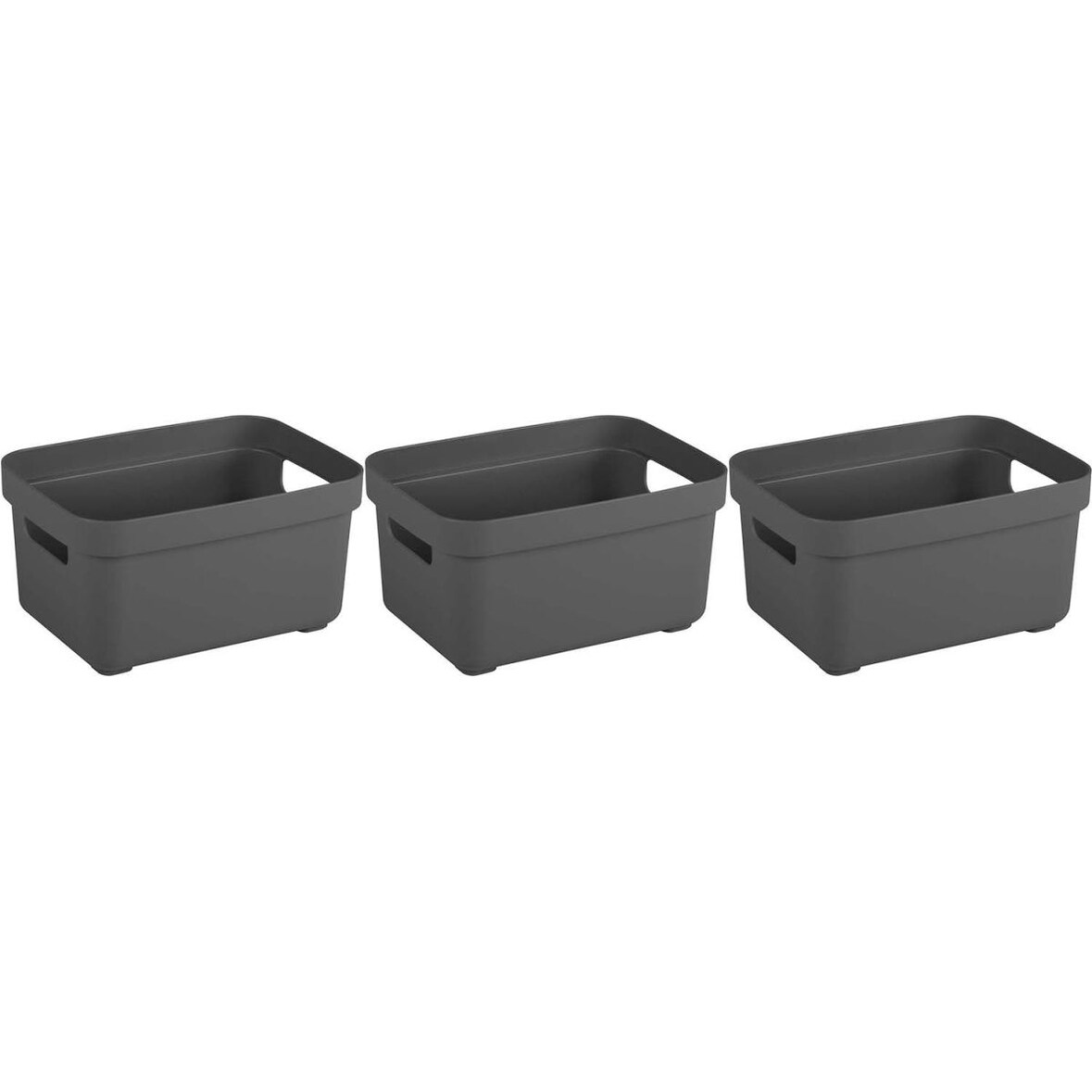 Boite de rangement Sigma home Box 2.5 L (Lot de 3) Anthracite Sunware