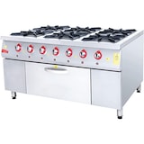thumbnail of Cocina industrial a gas con horno europea,amplia y potente de 6 fogones 150x104cm para locales de restauracion,hosteleria