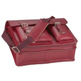 thumbnail of Ruitertassen Lehrertasche Leder 30x40cm Schultasche Aktentasche 2 Fächer rot Damen Büchertasche Arbeitstasche 40x30cm