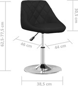 thumbnail of Décoshop26 - Barhocker x1 Hochstuhl mit Rautensteppung in schwarzem PVC Stahlrahmen DEC029520