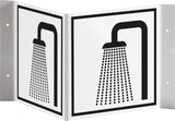 thumbnail of Schild I Tür-Nasenschild Piktogramm Dusche, Kunststoff, 150x150mm