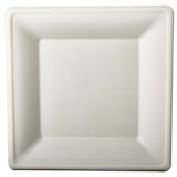 thumbnail of PAPSTAR 144 Teller, Zuckerrohr "pure" eckig 26 cm x 26 cm weiss (89755, 12x12 Stück)