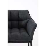 thumbnail of Décoshop26 - Tabouret de bar avec repose-pieds et dossier en tissu gris foncé et pieds métal noir 10_0001174