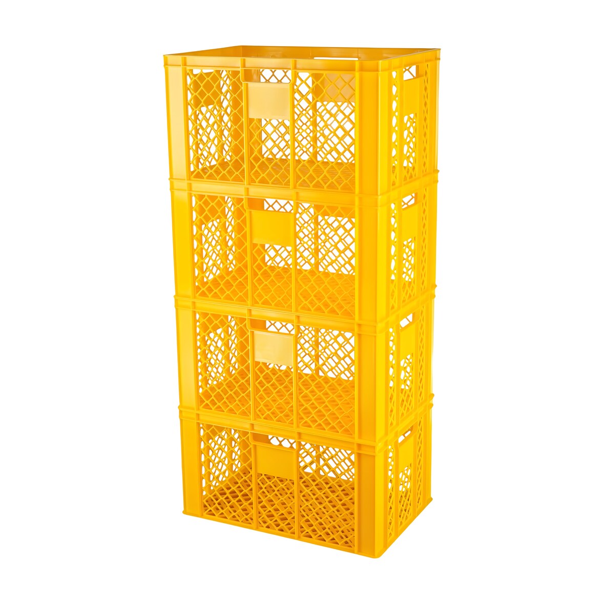 4 Stück Bäckerkisten / Brotkisten 600 x 400 x 320 mm in gelb