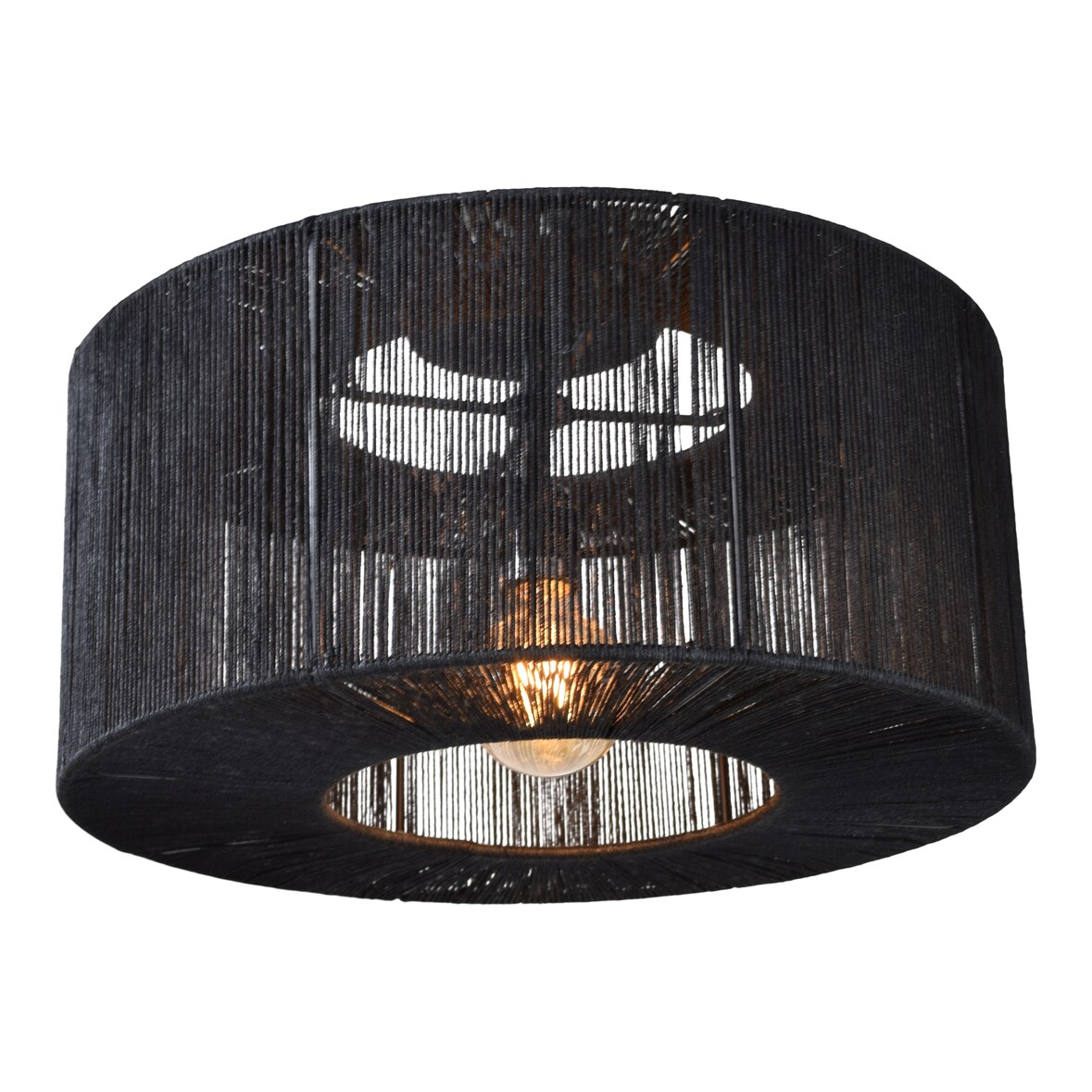 Urban Interiors - Plafondlamp - Drum Jute Zwart - Ø45