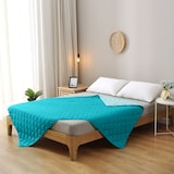 thumbnail of Microfaser Sommer Steppbett 155x220 türkis & helltürkis / OEKO-TEX / kochfest 95° / Leichtsteppbett für heiße Tage / ohne Bezug verwendbar