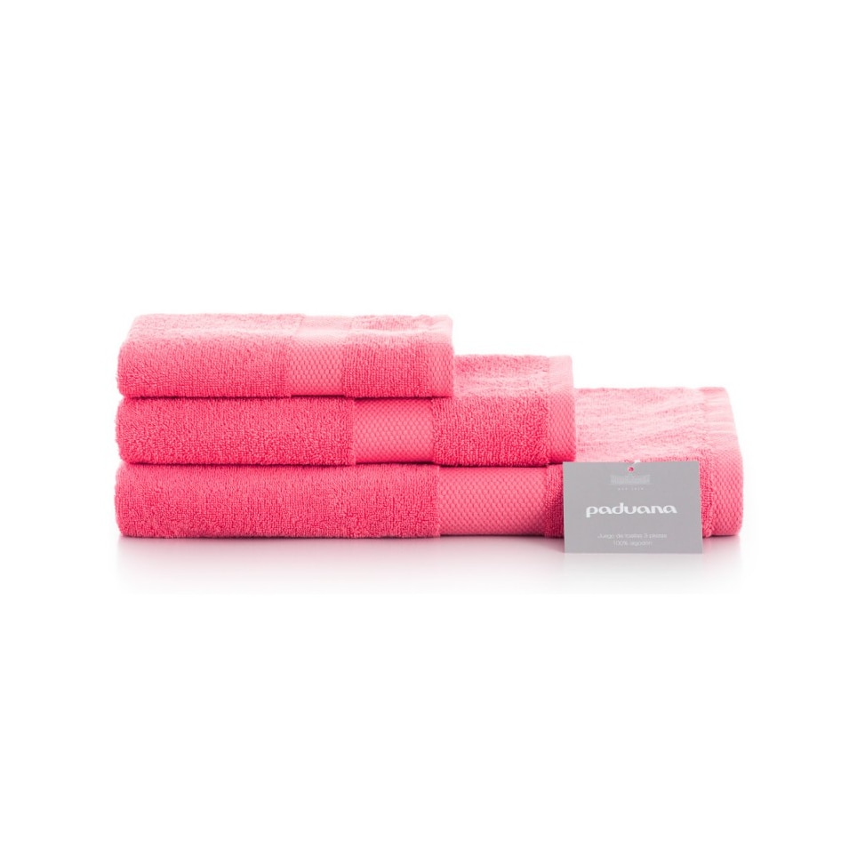 3-delige set PADUANA fuchsia handdoeken