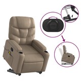 thumbnail of vidaXL Massagesessel mit Aufstehhilfe Cappuccino-Braun Kunstleder