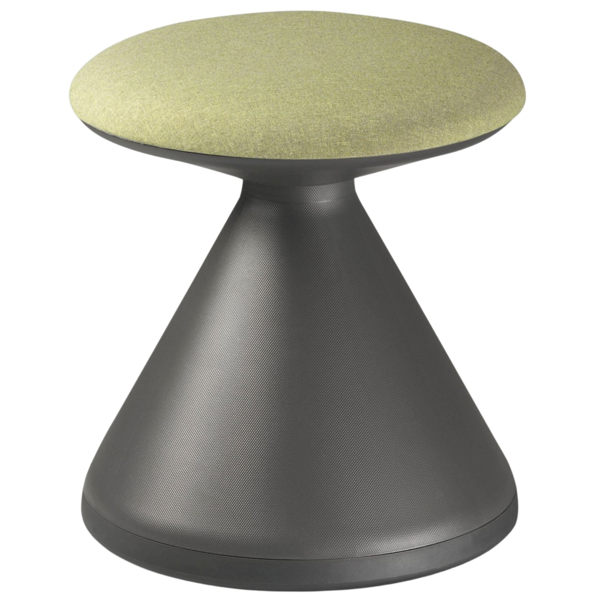 Bisley Fungus Hocker ergonomisch gepolstert in grün, Sitzhocker rund für Büro, Lounge & Empfang - Bürohocker mit Sitz drehbar, Schreibtischhocker,