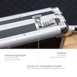 thumbnail of HMF Alu Transportkoffer mit Rasterschaumstoff, 96 x 36 x 12 cm, Schwarz