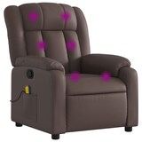 thumbnail of vidaXL Massagesessel Braun Kunstleder