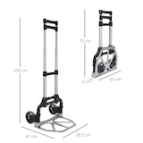 thumbnail of HOMCOM Carro Plataforma de Transporte Carretilla Plegable Carretilla de Mano hasta 70 kg