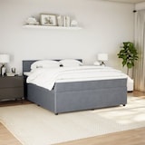 thumbnail of vidaXL Boxspringbett mit Matratze Dunkelgrau 180x200 cm Samt
