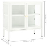 thumbnail of vidaXL Sideboard Weiß 70x35x70 cm Stahl und Glas