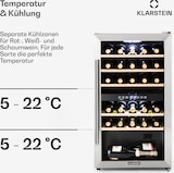 thumbnail of Klarstein Vinamour 29 Duo Weinkühlschrank 2 Zonen 80L/29 Flaschen 5-22°C  Touch Edelstahl