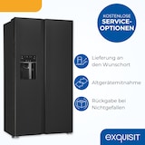 thumbnail of Exquisit Side by Side, 513 Liter, Standgerät, 513 Liter, LED-Beleuchtung, No-Frost, Schnellgefrieren, SBS5520-CF-040E inoxlook-az