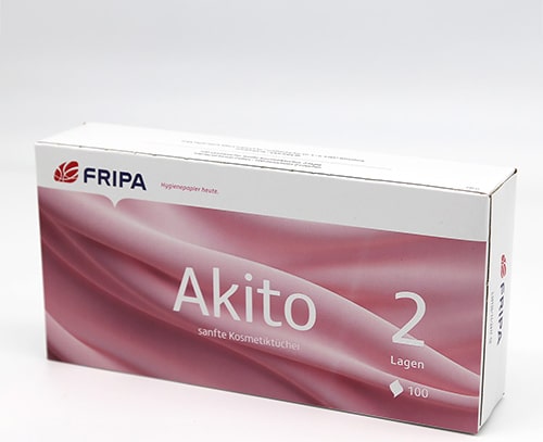 40 Packungen Kosmetiktücher 20 cm x 21 cm hochweiss akito 2-lagig