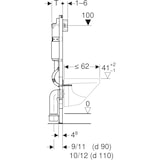thumbnail of Geberit Duofix Basic WC-Element mit Delta UP-Spülkasten 120 mm, Bauhöhe 1120 mm