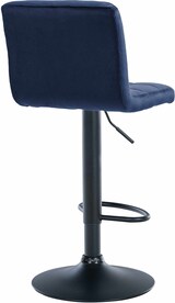 thumbnail of CHEFGASTRO 2er Set Barhocker ALASKA Samt Schwarz HxBxT 94x46x47cm Samt Blau Barstuhl