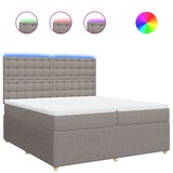 thumbnail of vidaXL Boxspringbett mit Matratze Taupe 200x200 cm Stoff