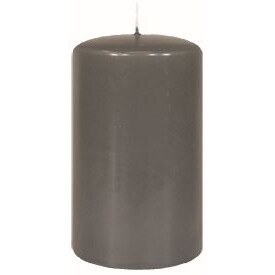 Kerzen Stumpenkerzen Grau, 150 x 50 mm, 12 Stück
