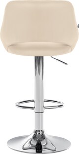 thumbnail of CHEFGASTRO 2er Set Barhocker NIAGARA Kunstleder Chrom HxBxT 85x47x48cm Kunstleder Creme Barstuhl
