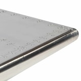 thumbnail of Mesa de centro estilo aviador vintage de aluminio