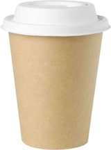 thumbnail of BIOZOYG 50 Stück Kaffeebecher mit passenden Pappdeckeln 150ml / 6oz Einwegbecher Pappbecher Kaffeetassen ungebleicht kompostierbar nachhaltig